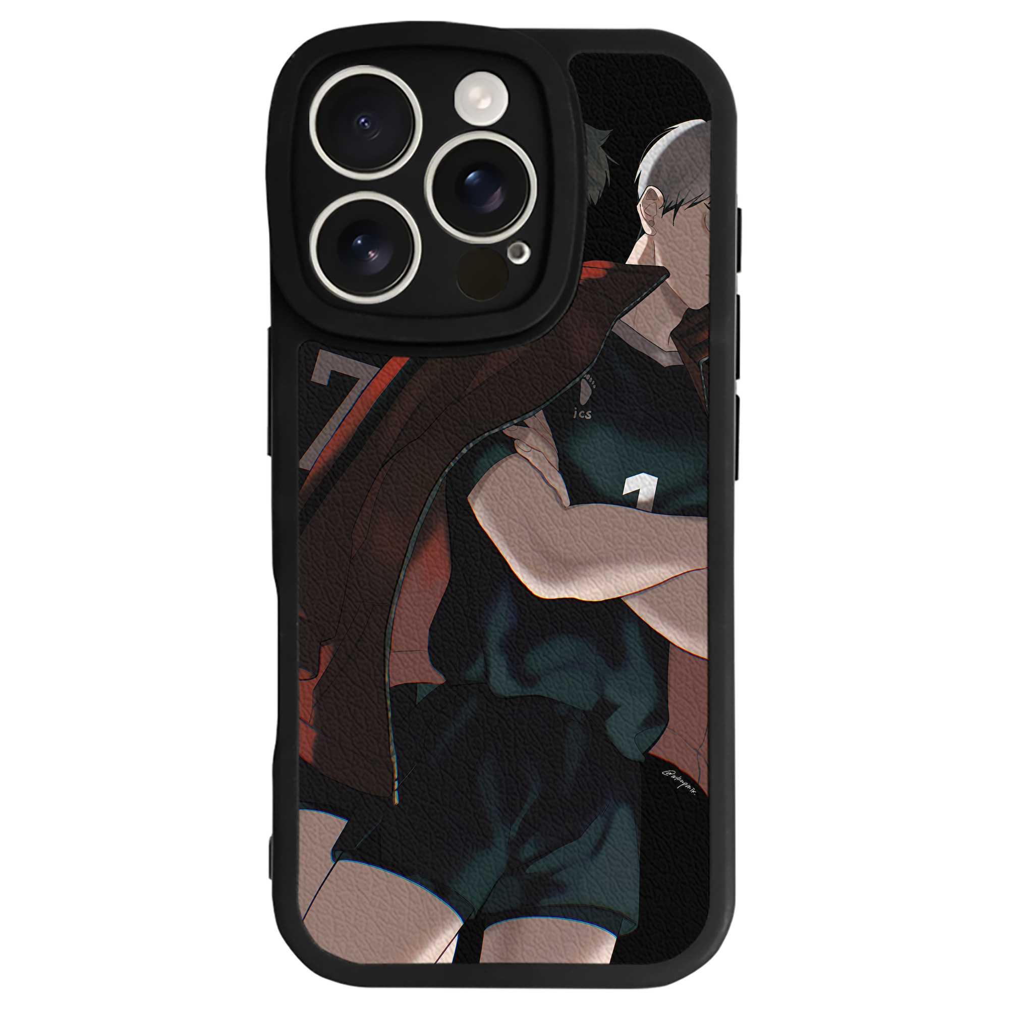 （画像用） ハイキュー!! Haikyu!! 【iPhone 16シリーズ対応】シリコンスマホケース（レザー調） 材質：シリコン